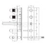 OMNIRES Bateria wannowa 5-otworowa podtynkowa złota szczotkowana CONTOUR CT8037/1GLB